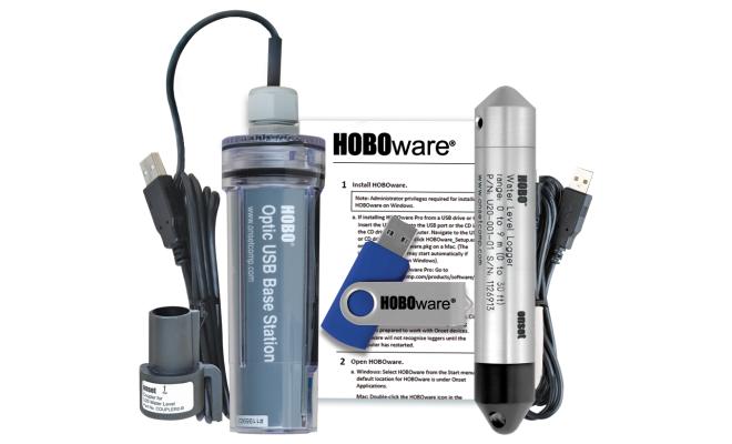 water level logger kit with HOBOware USB flash drive 
