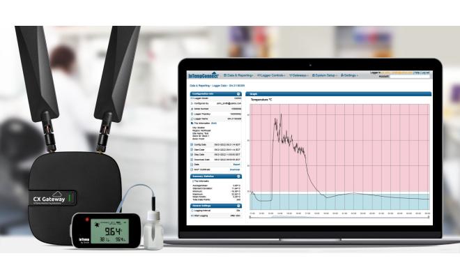 InTemp CX5500 Gateway logger laptop