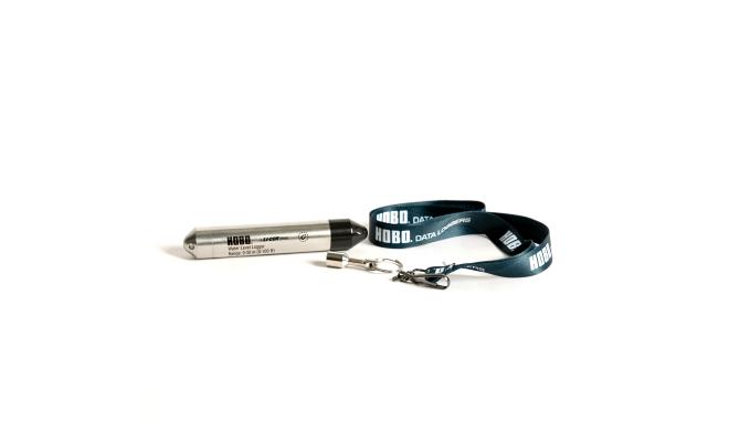 MX20 data logger shown with key and lanyard