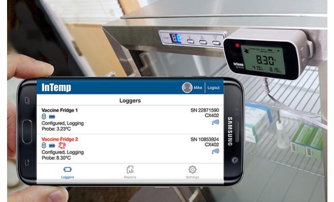 Temperature Storage Monitoring with Probe in Glycol CX402-Txxx