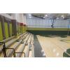 High school gymnasium showing hard wood floor 