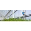 CO2 gas analyzer mounted inside commercial greenhouse