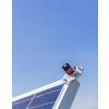 mounting and leveling fixture with light sensor on solar panel