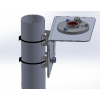2003S leveling fixture mounted on bracket and pole