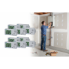 Man installing heat pump with MX1101 loggers for monitoring