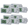 ten MX1101 temp humidity loggers for indoor monitoring