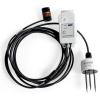 MX2311 studio photo - a small white device connected to 2 senor devices, connected by a long black cable.