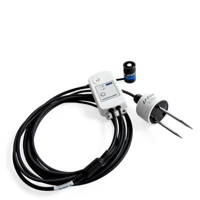 MX2310 studio photo - a small white device connected to 2 senor devices, connected by a long black cable.