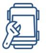 Icon with station outline and wrench