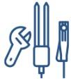 Icon representing plug-in or wireless sensors