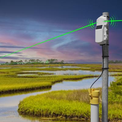 HOBOnet Remote Water Level Monitoring System being used in wetlands