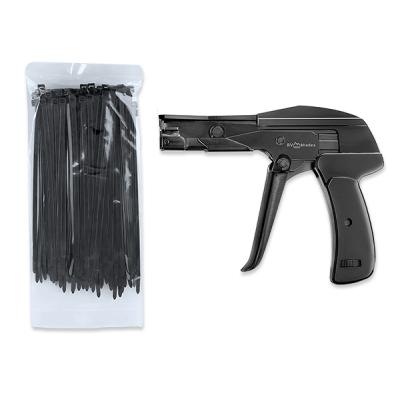zip tie gun and pack of cable zip ties