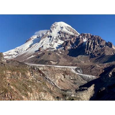Melting glacier on Mt. Kasbegi 
