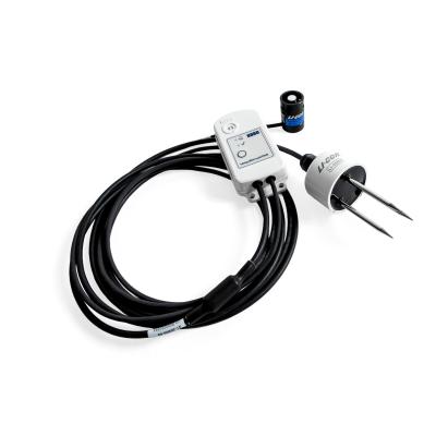 MX2310 studio photo - a small white device connected to 2 senor devices, connected by a long black cable.