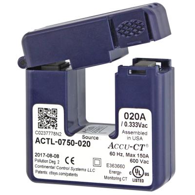 HOBO 20 Amp Accu-CT Split-Core Current Transformer 333mV Sensor