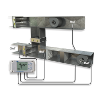 air handling system with data logger and cabled temp sensors monitoring