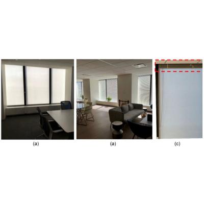 windows using thermal blinds in commercial office building