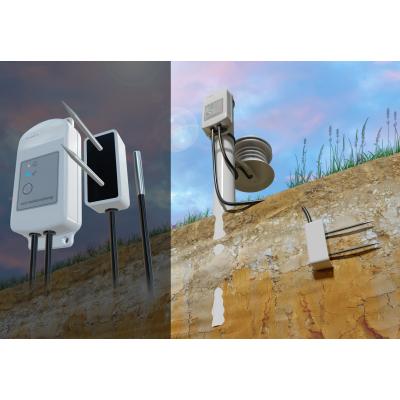 HOBO multi-depth soil moisture data logger assembly and deployed in-ground